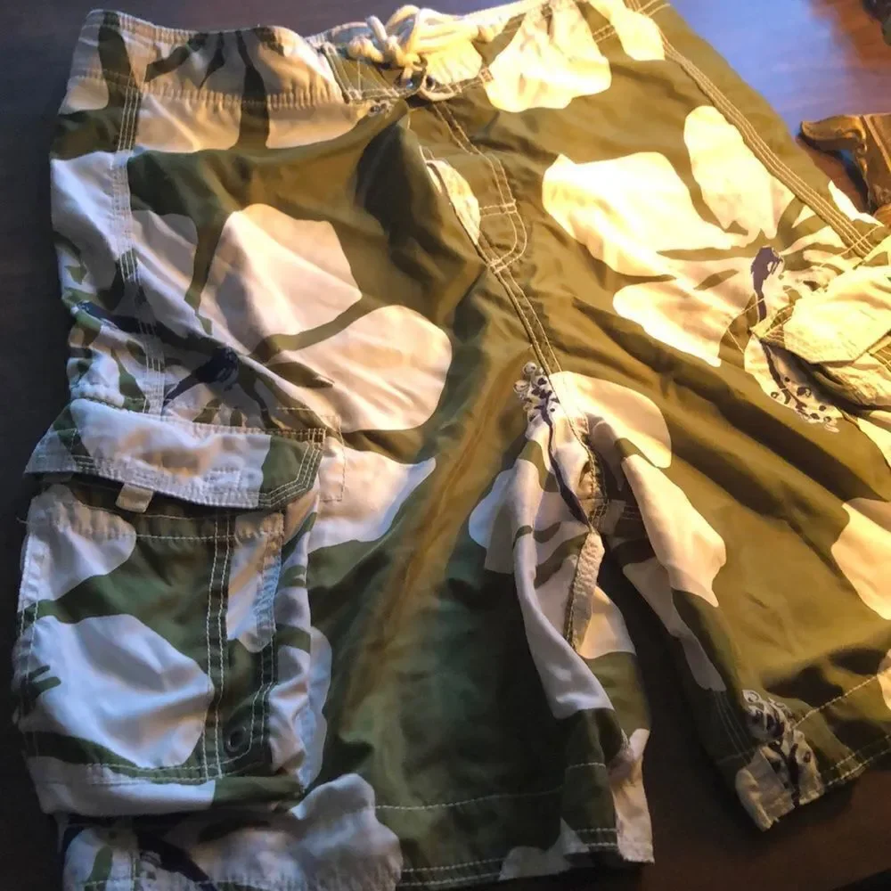 Hollister size large cargo swimming trunks great condition